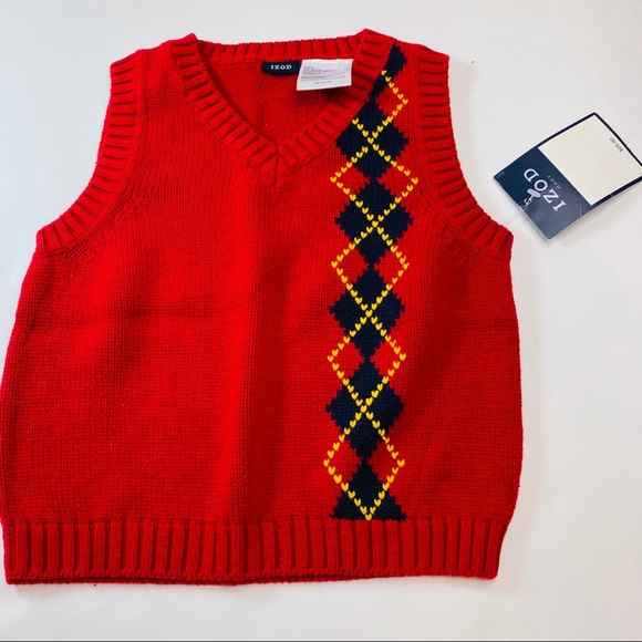 baby boy red sweater vest